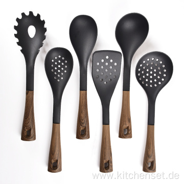 heat-resistant plastic kitchen accessories wooden utensils